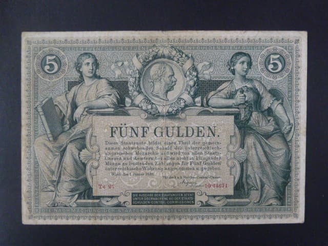 5 Gulden 1.1.1881 série Tc 21, Ri. 144