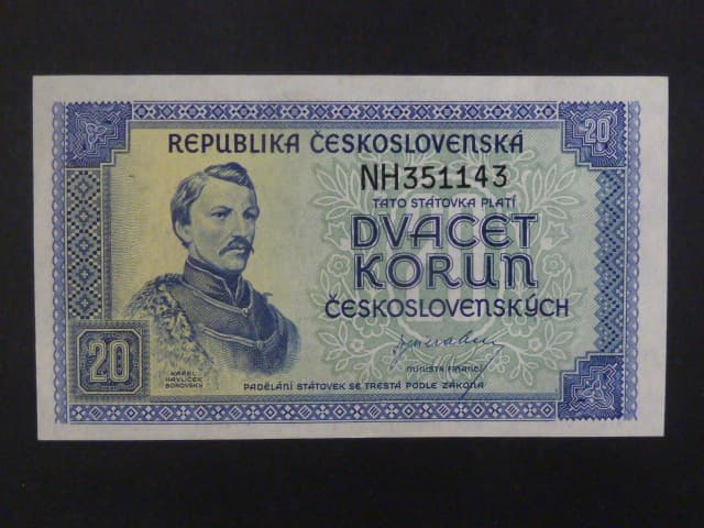 20 Kčs 1945 série NH