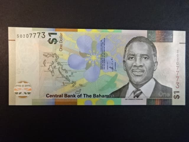 BAHAMY, 1 Dollars 2017, BNB. B349a, Pi. 77