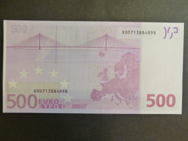 500 Euro 2002 s.X, Německo, podpis Willema F. Duisenberga, R002 tiskárna Bundesdruckerei, Německo