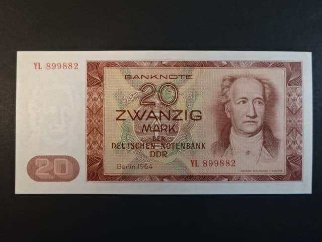 DDR - 20 MDM 1964 série YL Replacement, Ro. 356b, Grab. DDR-18b