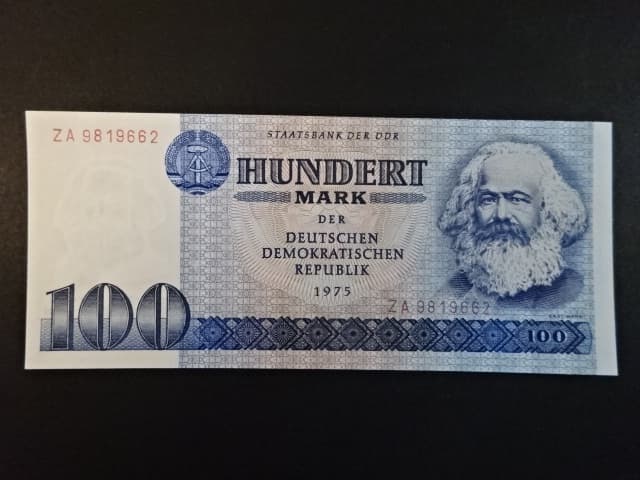 DDR - 100 Mark 1975 série ZA Replacement, Ro. 363b, Grab. DDR-25b