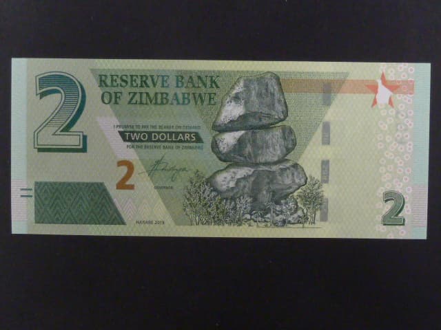 ZIMBABWE, 2 Dollars 2019, BNB. B192a