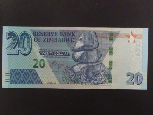 ZIMBABWE, 20 Dollars 2020, BNB. B195a