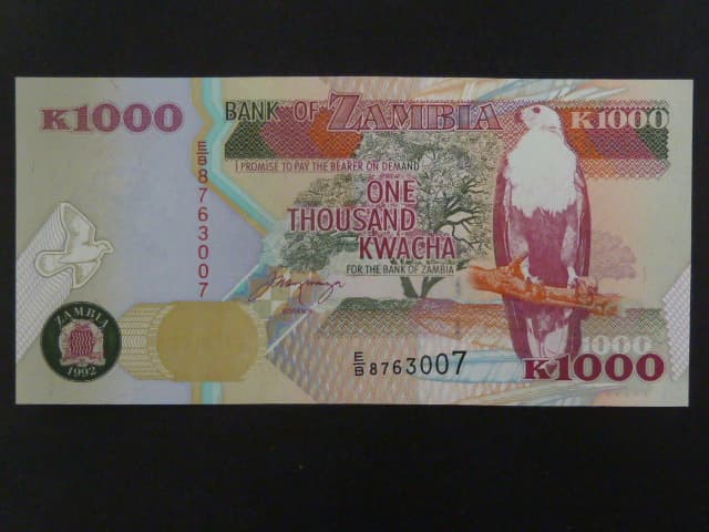 ZAMBIE, 1000 Kwacha 1992, BNB. B141a, Pi. 40