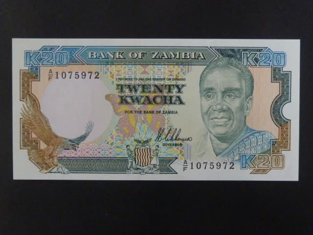 ZAMBIE, 20 Kwacha 1989, BNB. B133b, Pi. 32