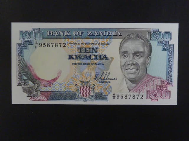 ZAMBIE, 10 Kwacha 1989, BNB. B132a, Pi. 31, varianta podpisu