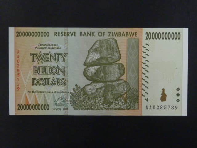 ZIMBABWE, 20 mld Dollars 2009, BNB. B177a, Pi. 86