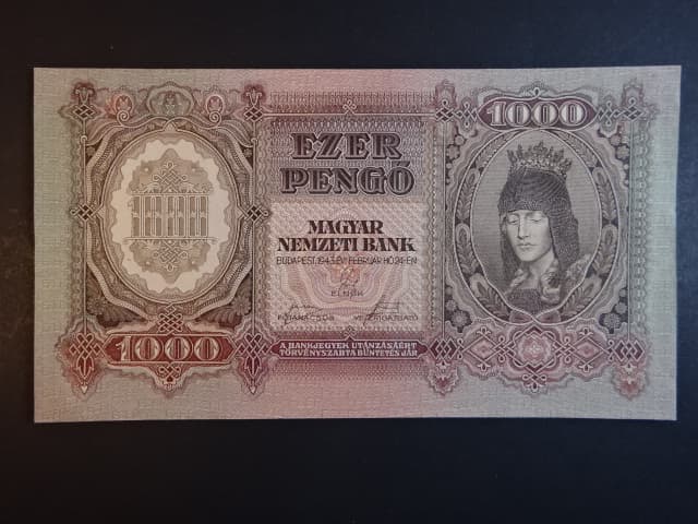 Maďarsko, 1000 Pengö 1943 série F 066, Ba. H12