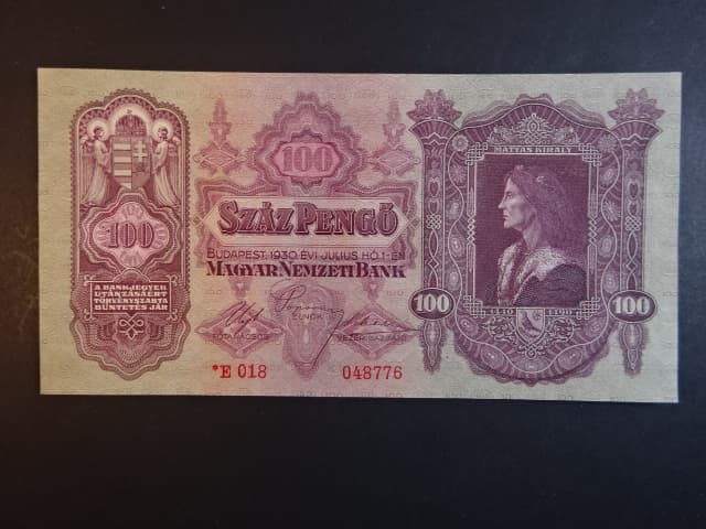 Maďarsko, 100 Pengö 1930 série E* 018 Szálasiho vydání, Ba. H10b