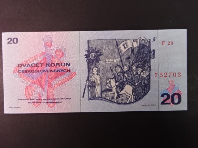 20 Kčs 1970 série F 28