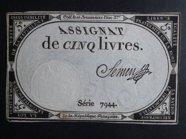 5 Livres 1793 podpis Semen, BNB. B713, Pi. A76
