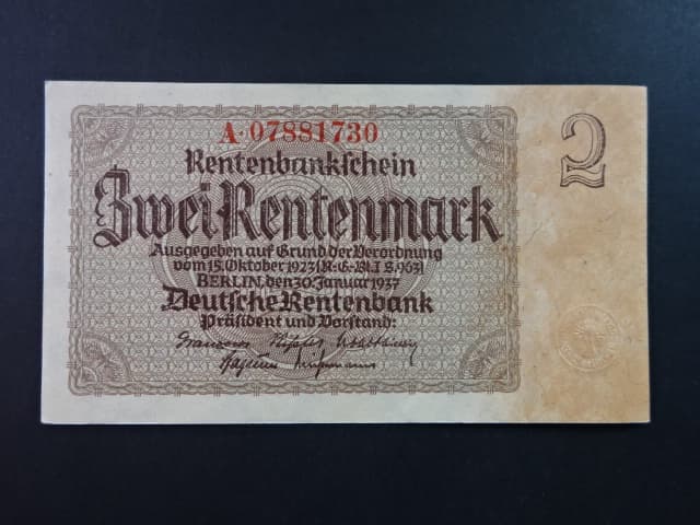 Německo, 2 Rtm 1937 série A, 8-mi místný firemní číslovač, Ba. D12c