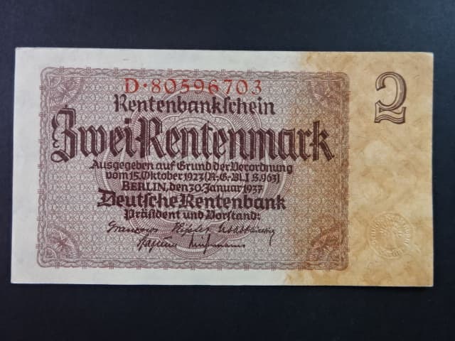 Německo, 2 Rtm 1937 série D, 8-mi místný říšský číslovač, Ba. D12b