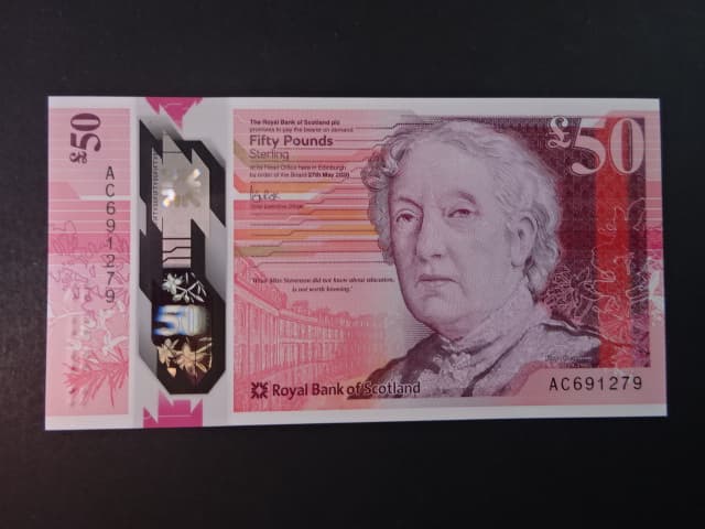 The Royal Bank of Scotland plc, 50 Pounds 2020, BNB. B509a