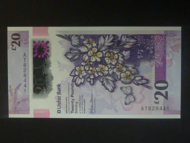 Ulster Bank Limited, 20 Pounds 2019, BNB. B941a