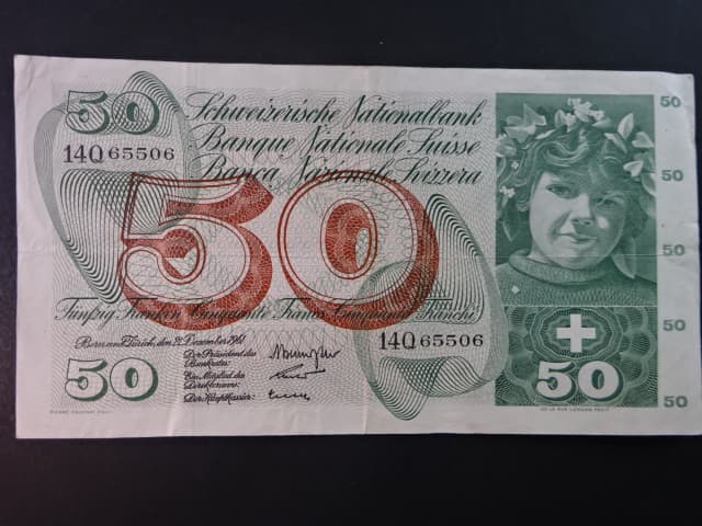 50 Franken 21.12.1961, podpis 40, BNB B333e, Pi. 48