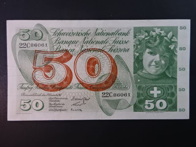 50 Franken 23.12.1965, podpis 40, BNB B333i, Pi. 48