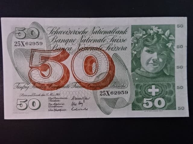 50 Franken 15.5.1968, podpis 43, BNB B333k, Pi. 48h