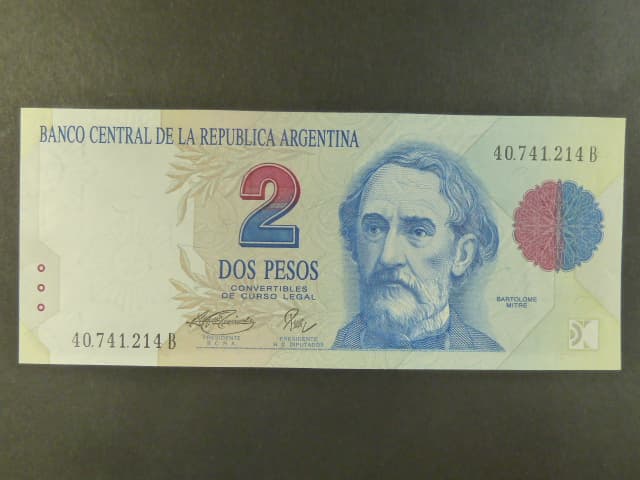 ARGENTINA, 2 Pesos 1993, BNB. B393b, Pi. 340b