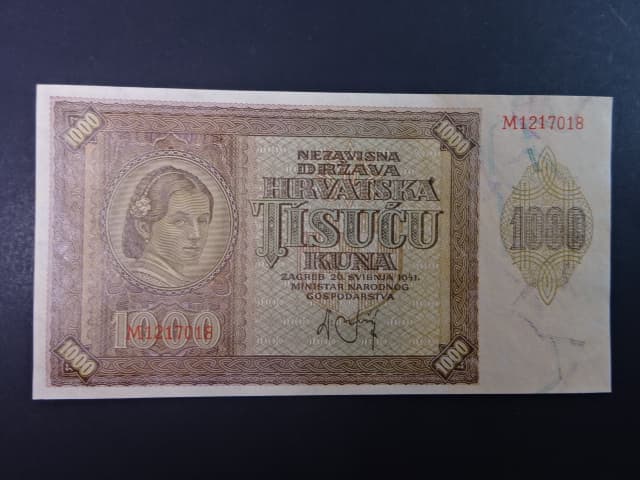 1000 Kuna 1941, BNB. B104a, Pi. 4