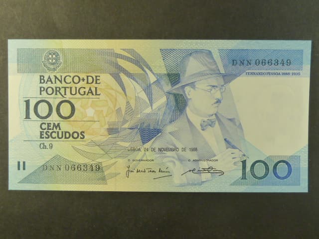 100 Escudos 1988, Pi. 179b, varianta podpisu 1