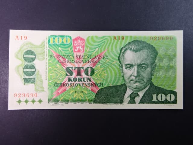 100 Kčs 1989 série A 19