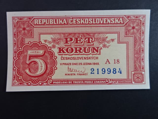 5 Kčs 1949 série A 18