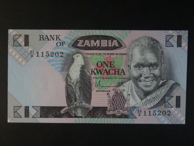 ZAMBIE, 1 Kwacha 1980, BNB. B124a, Pi. 23
