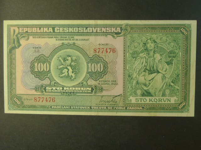 100 Kč 1920 série Ad