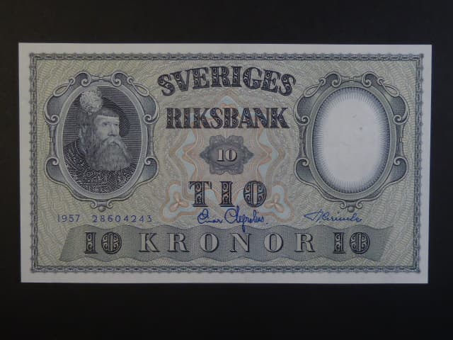 10 Kronor 1957 var. podpisu 1, Pi. 43e