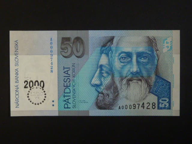 50 Sk 1993/2000 série A, přítisk Bi-milénium