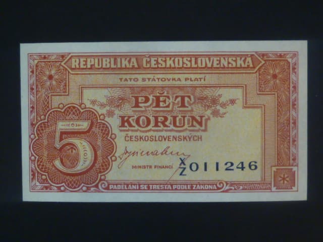 5 Kčs 1945 série X/Z