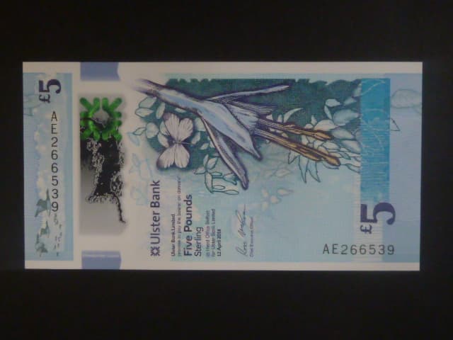Ulster Bank Limited, 5 Pounds 2018, BNB. B939a