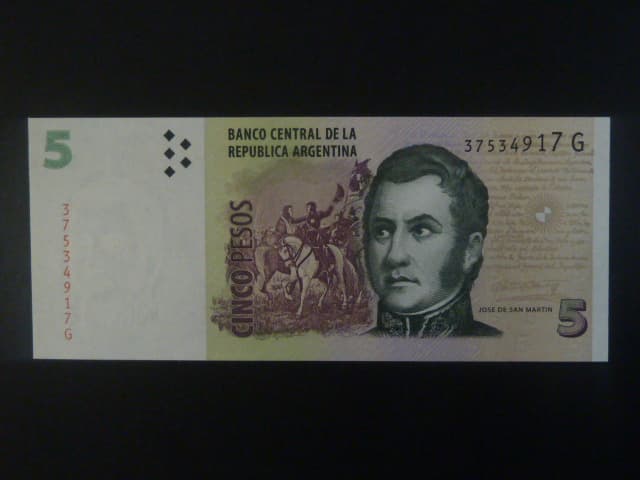 ARGENTINA, 5 Pesos, BNB. B406d, Pi. 353