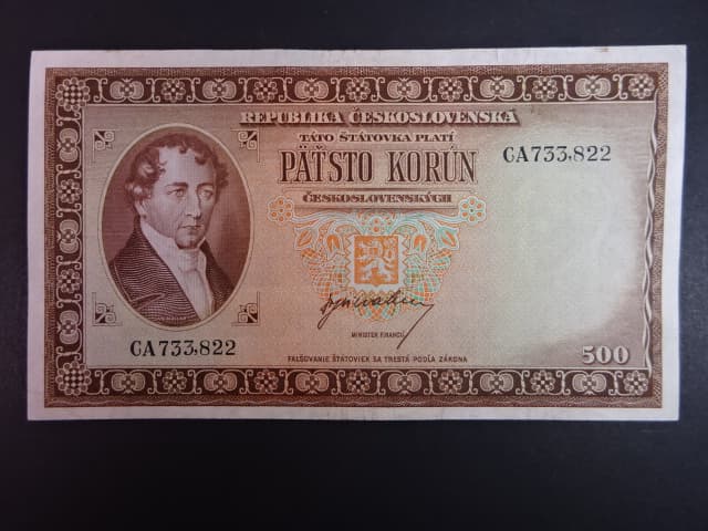 500 Kčs 1945 série CA