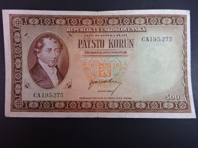 500 Kčs 1945 série CA