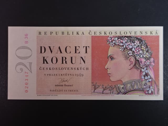 20 Kčs 1949, série B 36