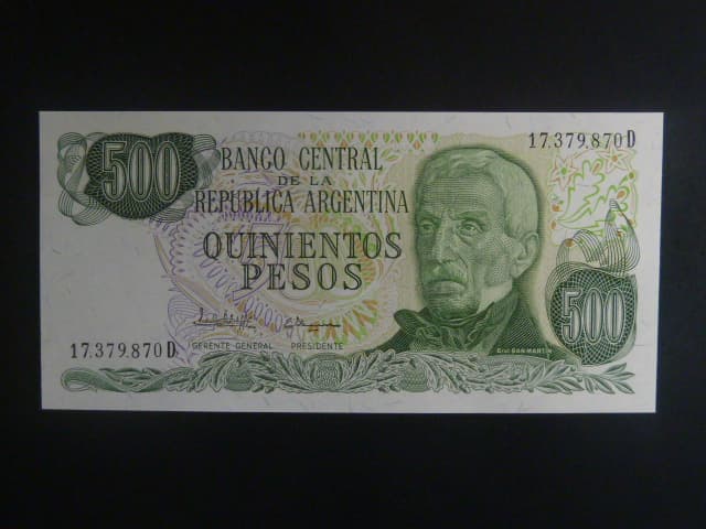 ARGENTINA, 500 Pesos 1982, BNB. B356f, Pi. 303