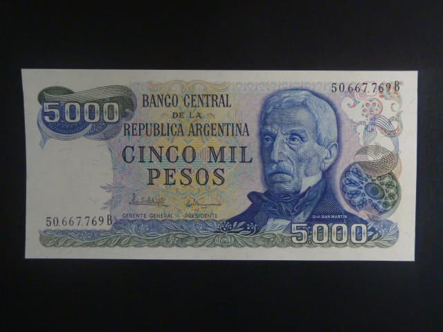 ARGENTINA, 5000 Pesos 1982, BNB. B358e, Pi. 305