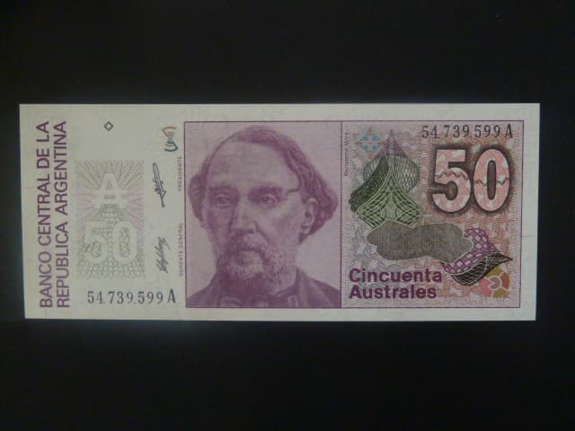 ARGENTINA, 50 Australes 1988, BNB. B379c, Pi. 326