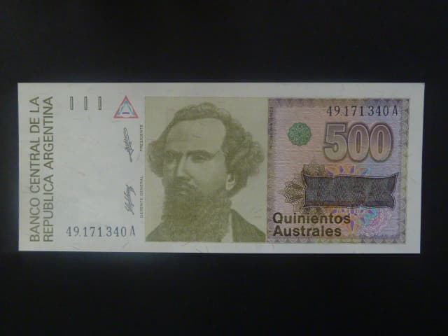 ARGENTINA, 500 Australes 1988, BNB. B381a, Pi. 328