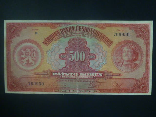 500 Kč 1929 série B