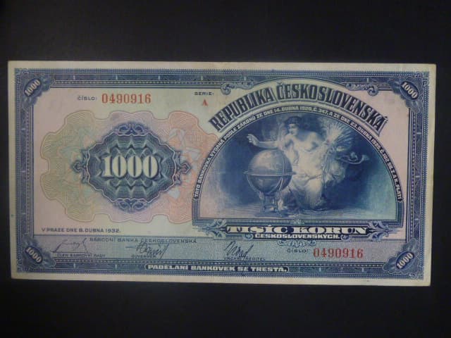 1000 Kč 1932 série A