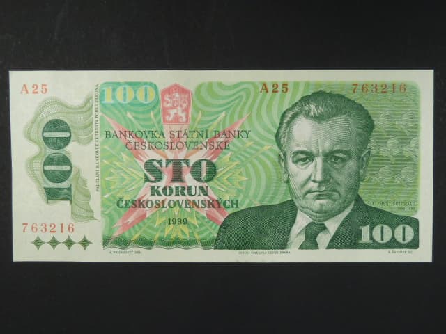100 Kčs 1989 série A 25
