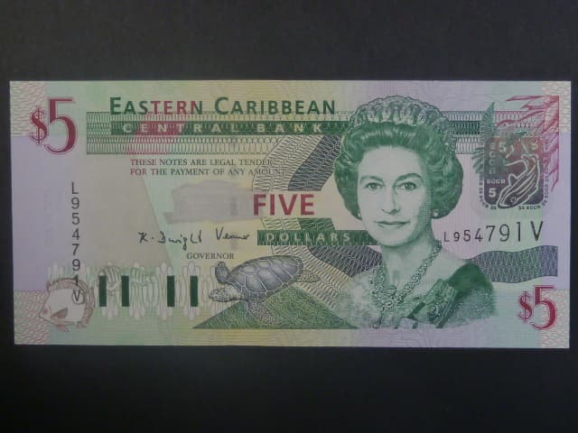 VÝCHODOKARIBSKÉ STÁTY, St. Vincent 5 Dollars 2003, BNB. B225v, Pi. 41