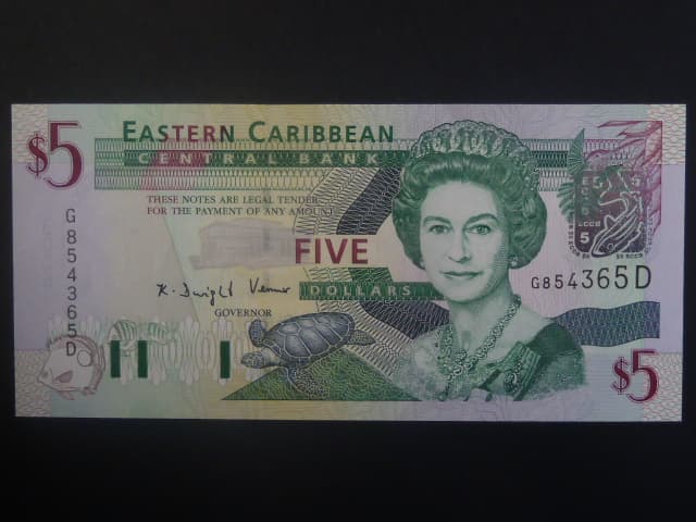 VÝCHODOKARIBSKÉ STÁTY, Dominica 5 Dollars 2003, BNB. B225d, Pi. 41
