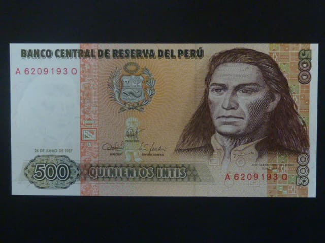 PERU, 500 Soles 1987, BNB. B474a, Pi. 134b