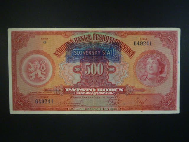 500 Ks 1929/1939 s přetiskem série G