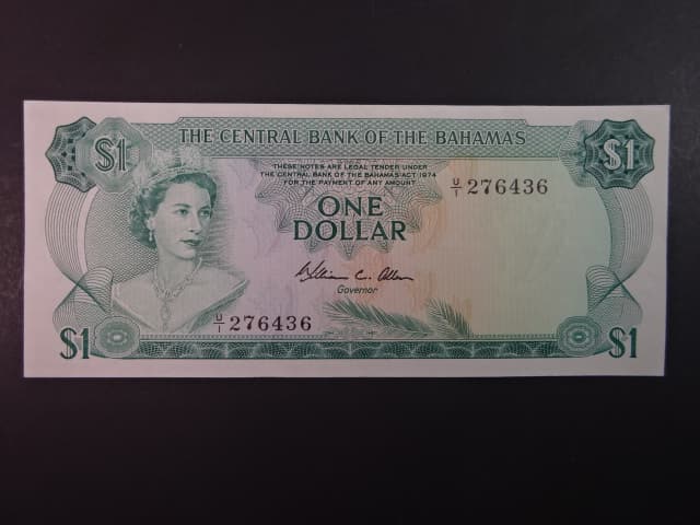 BAHAMY, 1 Dollar 1974, BNB. B301b, Pi. 35